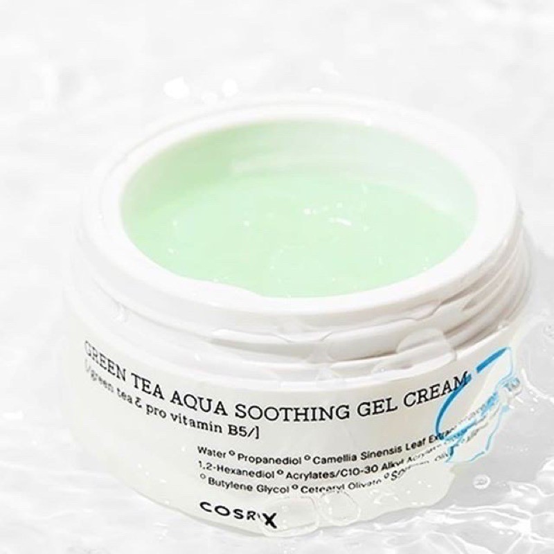 Kem dưỡng ẩm trà xanh COSRX phục hồi làm dịu da Green Tea Aqua Soothing Gel Cream 50ml