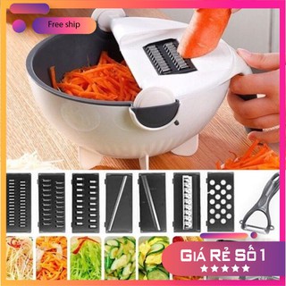 Bộ rổ nạo rau củ quả nhà bếp 7 chi tiết đa năng, dụng cụ nạo rau củ quả đa năng