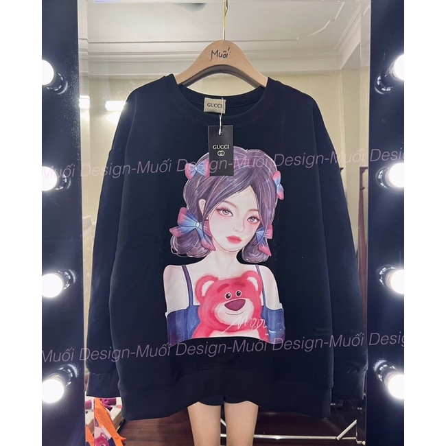 Áo sweater nỉ da cá nam nữ unisex GC GIRL form rộng hàng chuẩn đẹp hot