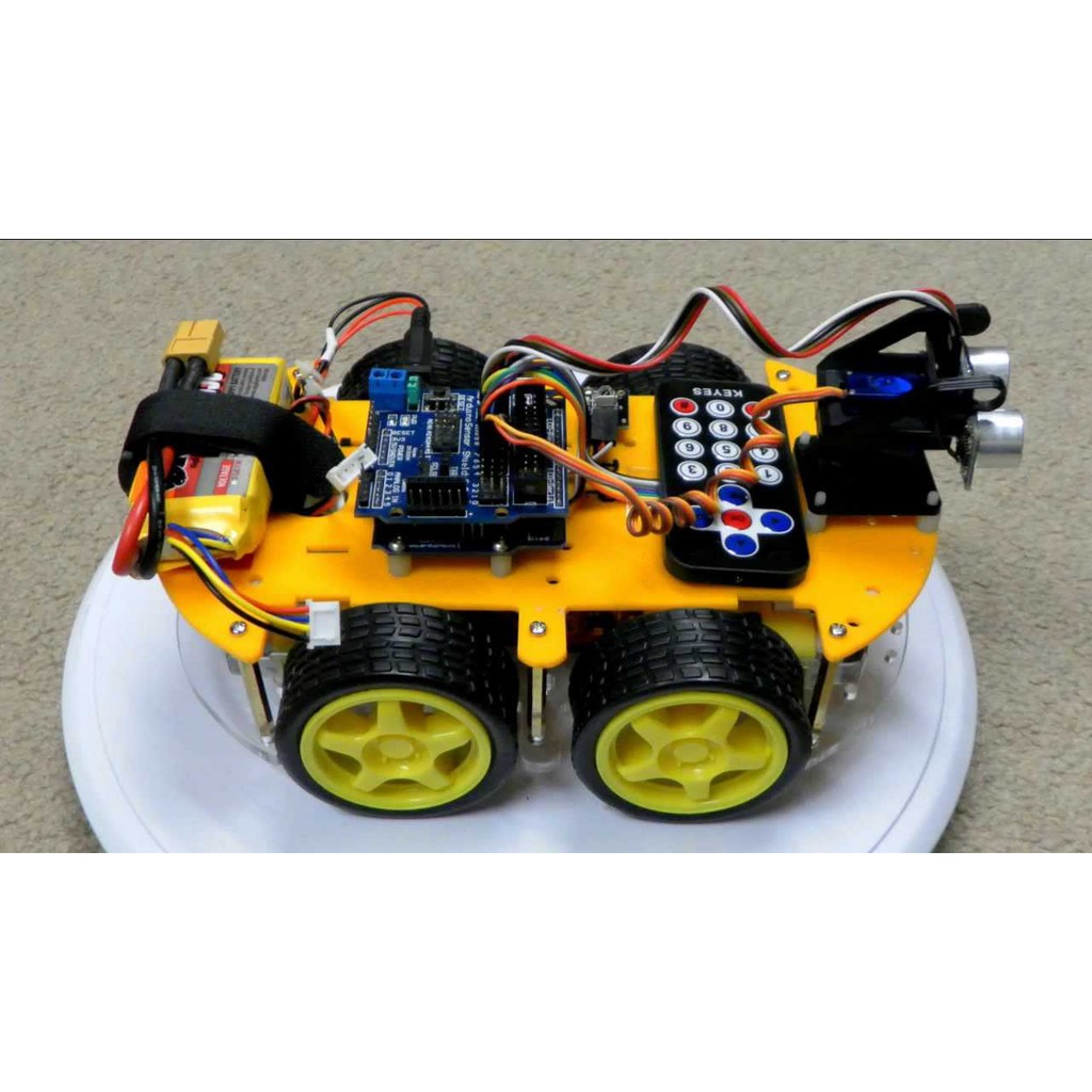 Combo Động Cơ Giảm Tốc Vàng 3V đến 9V kèm Bánh Xe