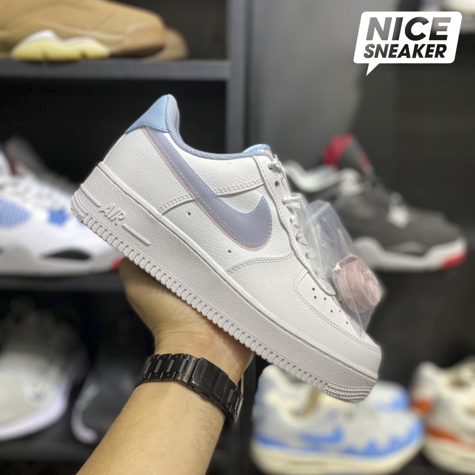 Giày Nike Air Force 1 Low Lv8 Double Swoosh Light Armory Blue - Phiên bản high quality | Nice Sneaker .