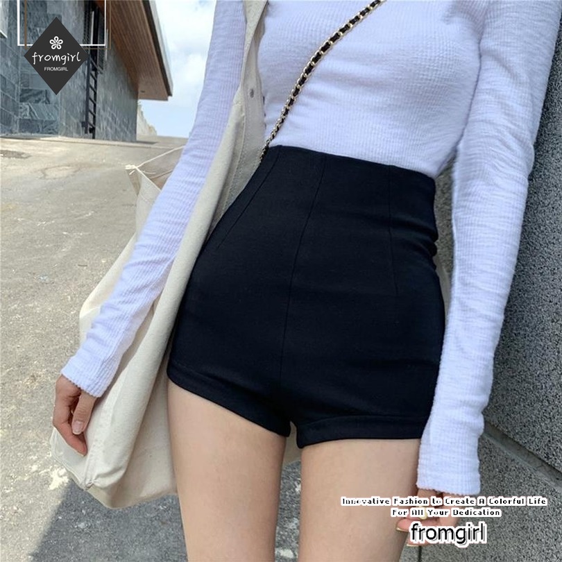 Quần đùi lưng cao co giãn có size lớn 3XL thích hợp cho bạn nữ cân nặng 73kg