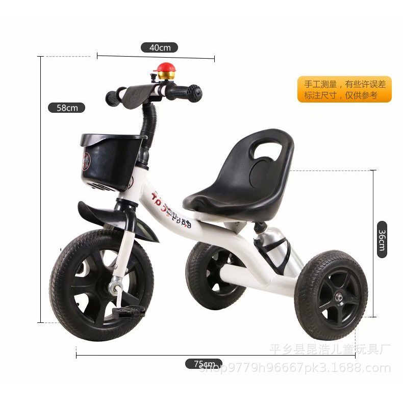 Xe đạp 3 bánh cho bé, Xe đạp cho bé 2 tuổi có bình nước phía sau  đủ màu cho bé- BabiboKids