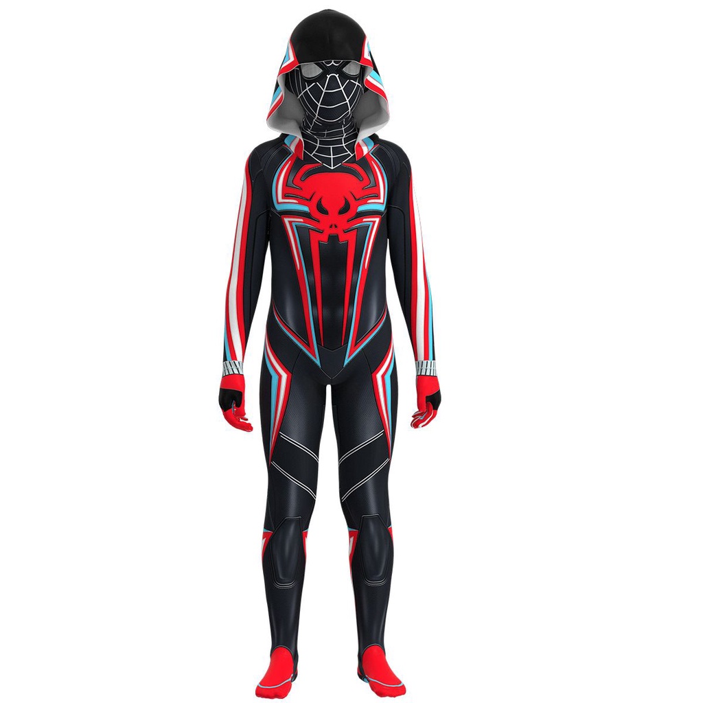 Black Spiderman Spider Man Hooded Suit Cosplay Costume Kids Aldult Unisex Zentai Outfits Jumpsuit Catsuit
