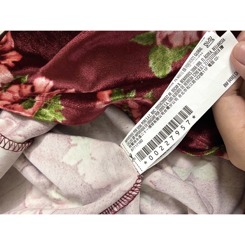 SALE - Đầm nhung hoa F21 VNXK