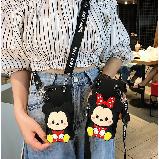 Ốp lưng ví hình chuột mickey và minnie cho OPPO Reno 3 Pro 2 Z 2F 2Z F11 F9 Pro F7 F5 Youth F3 F1S F1 F3 Plus | BigBuy360 - bigbuy360.vn