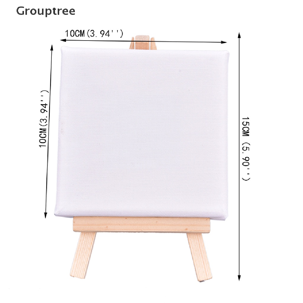 Set khung ảnh và giá đỡ mini bằng vải canvas cỡ 10x10cm cho trẻ em (có bản lẻ)