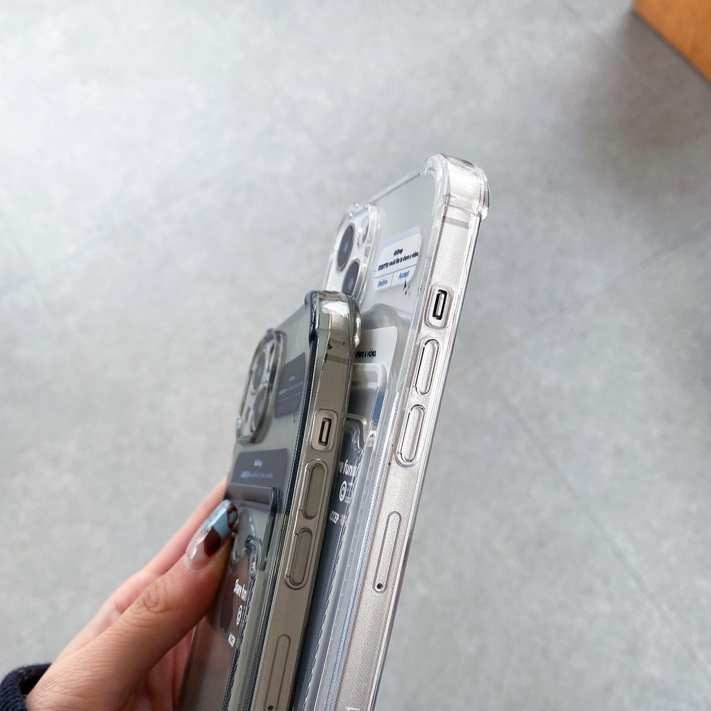 Ốp Điện Thoại Chống Sốc Có Ngăn Đựng Thẻ Cho iPhone 14 / 13 / 12 / 11 / X / 8 / 7P