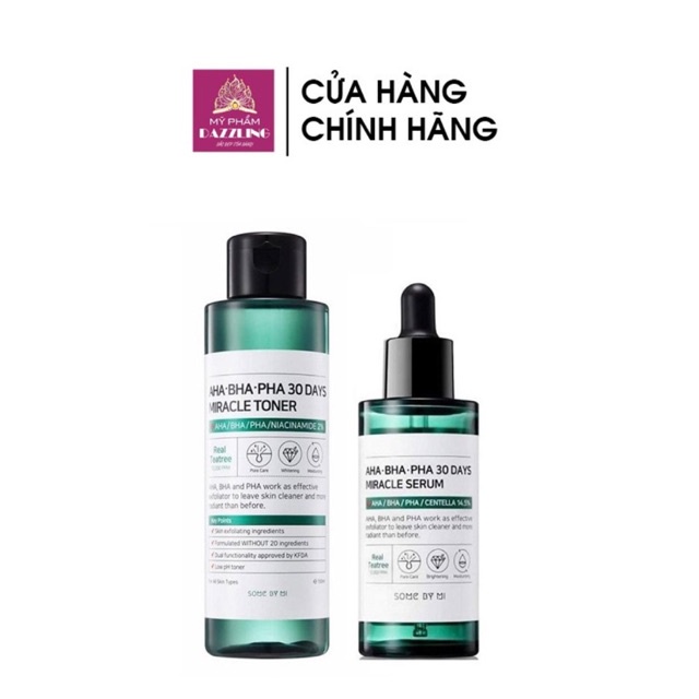 Combo Toner + Serum Some By Mi AHA-BHA-PHA 30 Days Miracle Fullsize