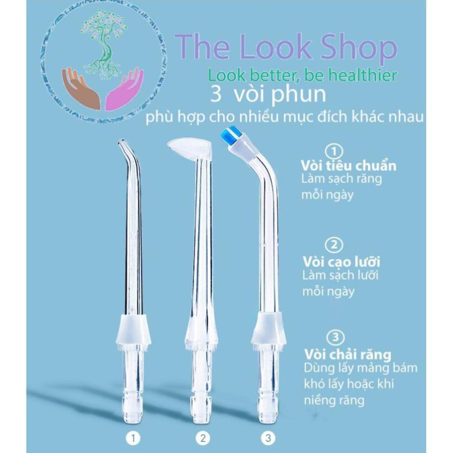 [Mã 252FMCGSALE giảm 8% đơn 500K] Xiaomi Jieling - Máy tăm nước cầm tay cao cấp 4 đầu vòi, chống nước IPX7