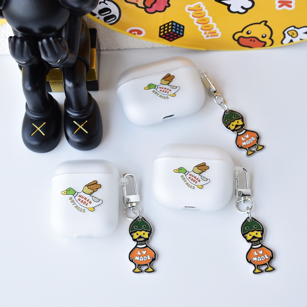 Vỏ Bảo Vệ Hộp Sạc Tai Nghe Airpods 3 Pro 2 3 Họa Tiết Hoạt Hình Chú Vịt Dễ Thương Ốp