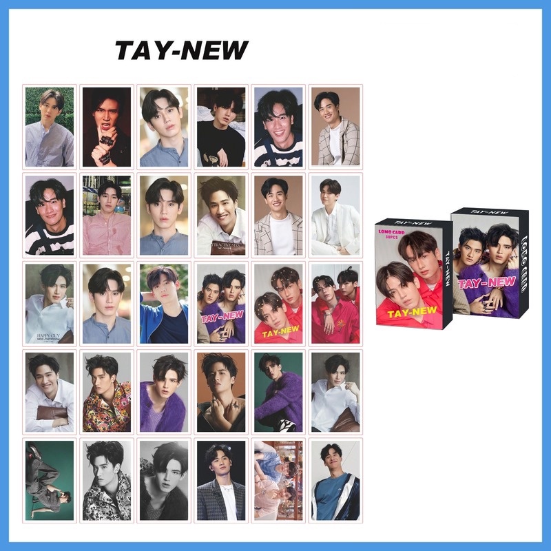 Bộ thẻ IN HÌNH Thai BL Mewgulf Taynew OffGun Earthmix YINWAR lomo card 30 tấm