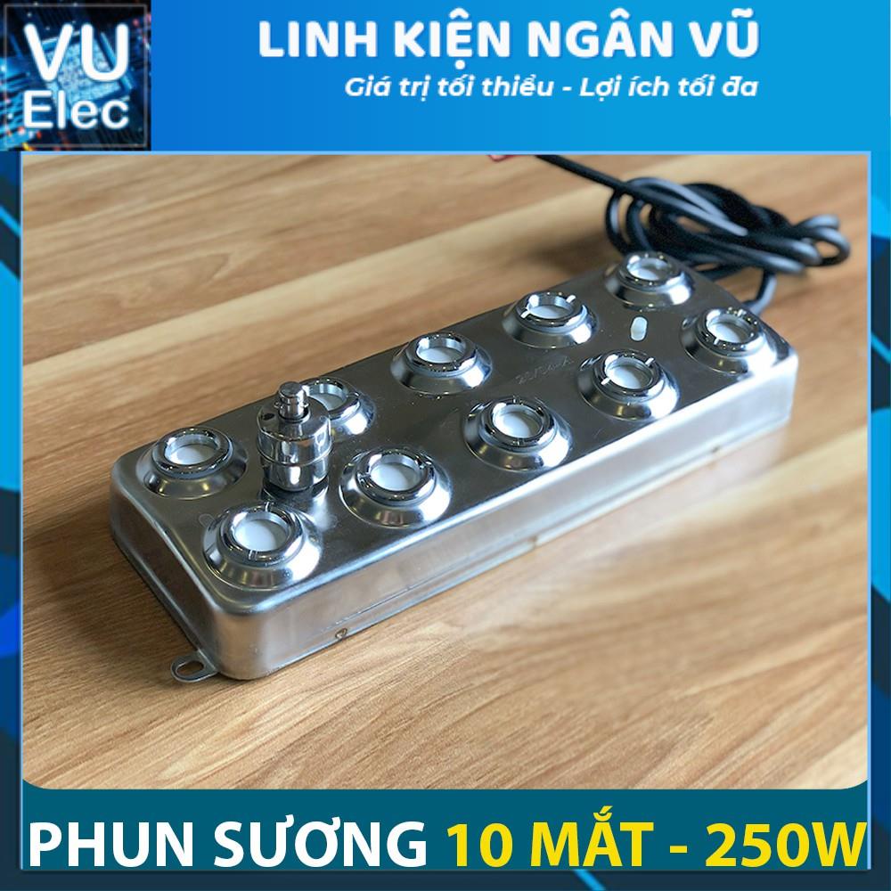 Bộ vỉ phun sương siêu âm 6-10 mắt kèm nguồn - Vỉ động cơ phun sương siêu âm hàng VIP 250W