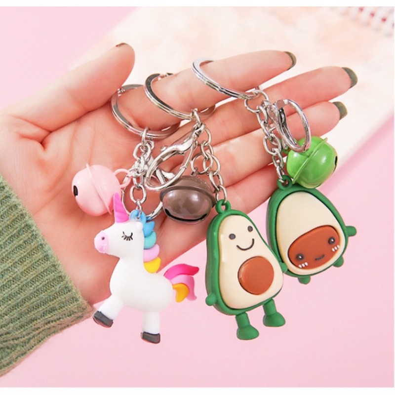 Móc khóa bơ sầu riêng khoai tây chiên hamburger cute siêu rẻ đẹp