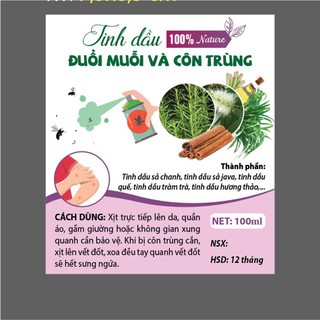 Tinh dầu đuổi muỗi và côn trùng