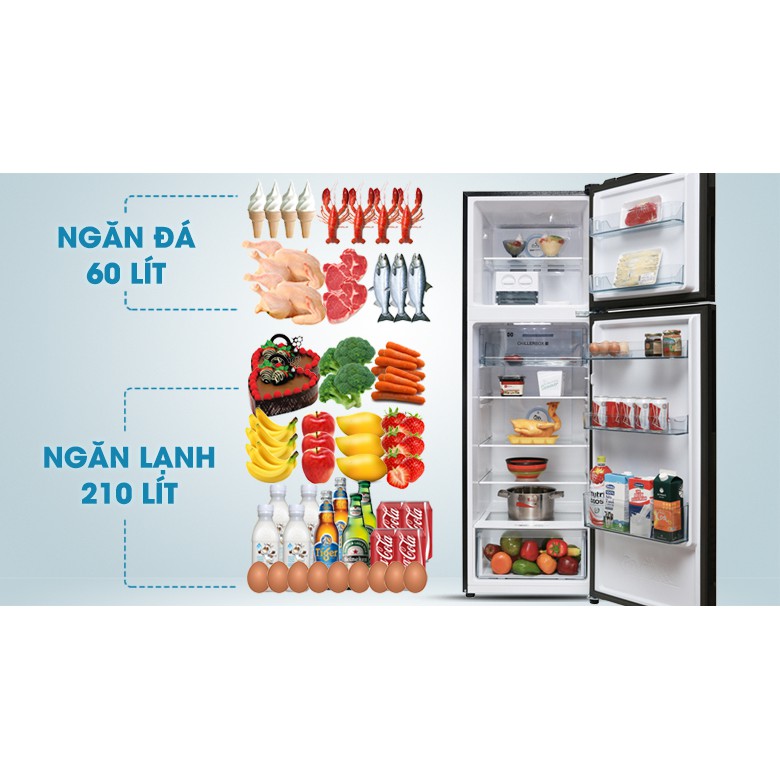 Tủ lạnh Aqua Inverter 270 lít AQR-IG288EN (GB) Đen Gương