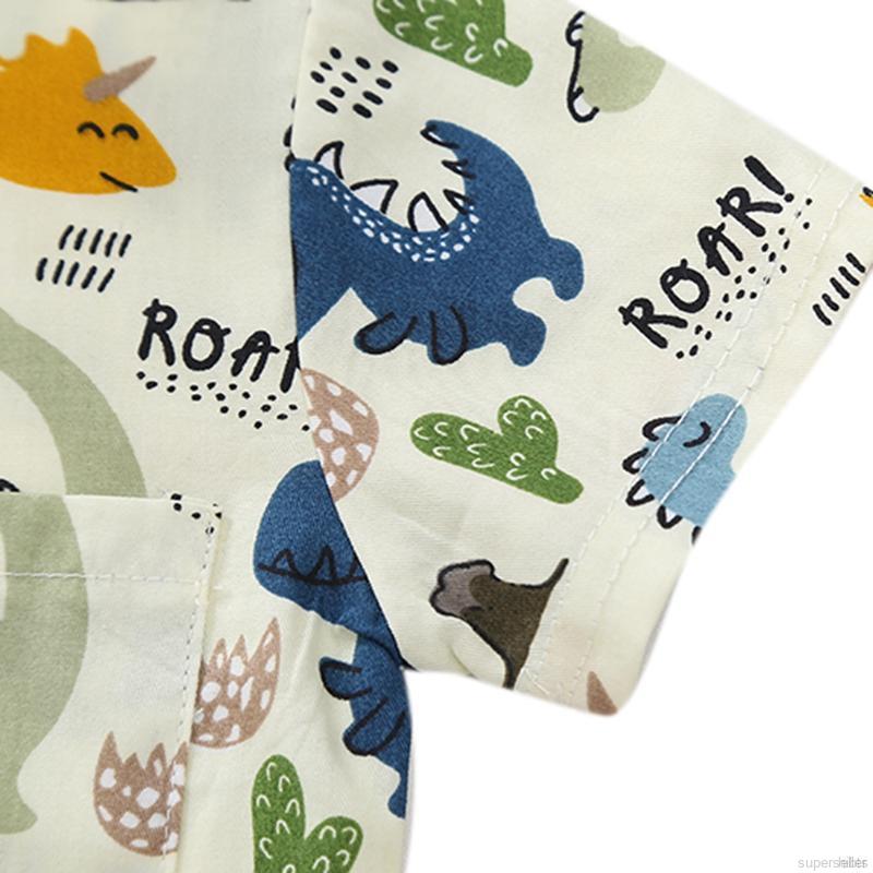 Set Áo Thun Tay Ngắn 2 Lớp + Quần Dài Đáng Yêu Dành Cho Bé Trai 1-4 Tuổi