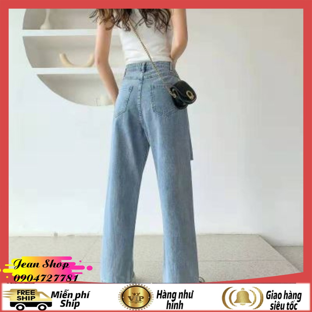 Quần jean nữ 🍎FREE SHIP🍎 Giảm 10K Nhập [QUAN JEAN] Quần bò ống rộng nữ hàng Quảng Châu giá rẻ | BigBuy360 - bigbuy360.vn
