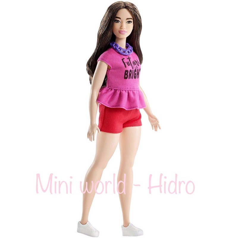 Búp bê Barbie fashionistas body curvy mập da trắng chính hãng #98