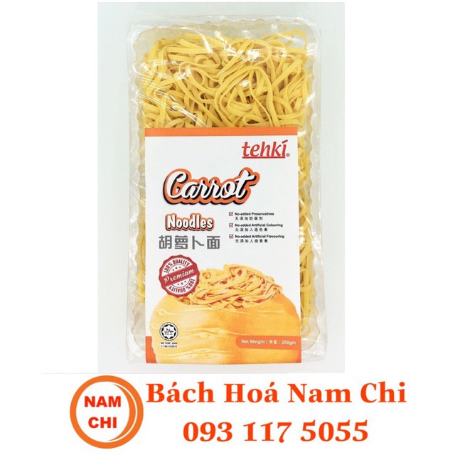 Mì Cà Rốt Carrot Tehki Malaysia 250g Ăn Chay Ăn Kiêng Giảm Cân Tuyệt Vời