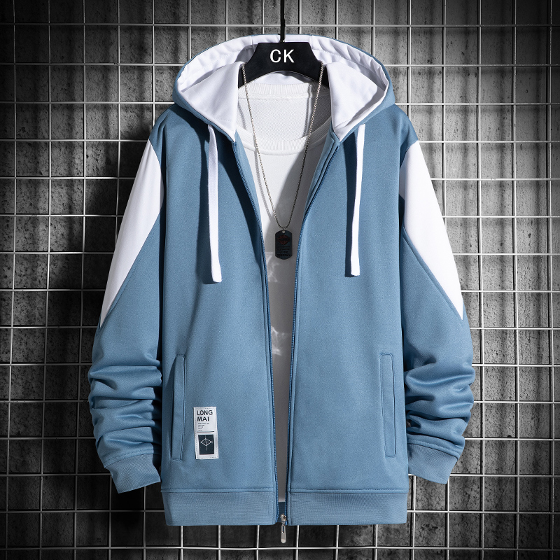 Hoodie Men's Zipper Hoodie Raglan Hoodies WY8007