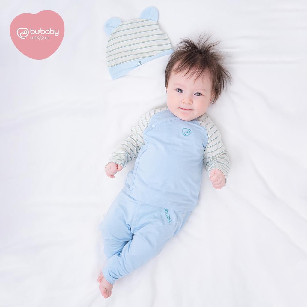 BUBABY Bộ cài chéo dài tay Bambus Zebra
