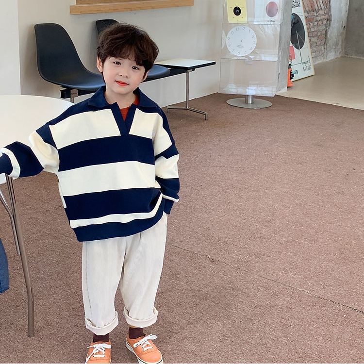 Bộ Đồ Thể Thao Hai Mảnh Gồm Áo Sweater Tay Dài Và Quần Dài Thời Trang Xuân Thu Dễ Phối Đồ Cho Bé Trai Và Bé Gái