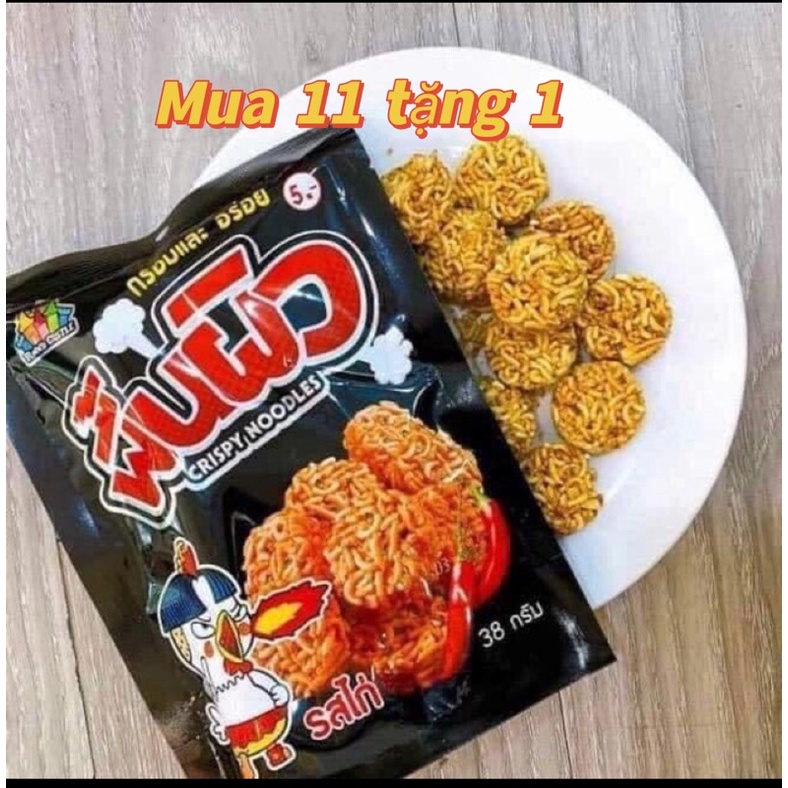 Snack mì tôm viên ăn sống,mì tôm gà cay THÁI LAN 38G