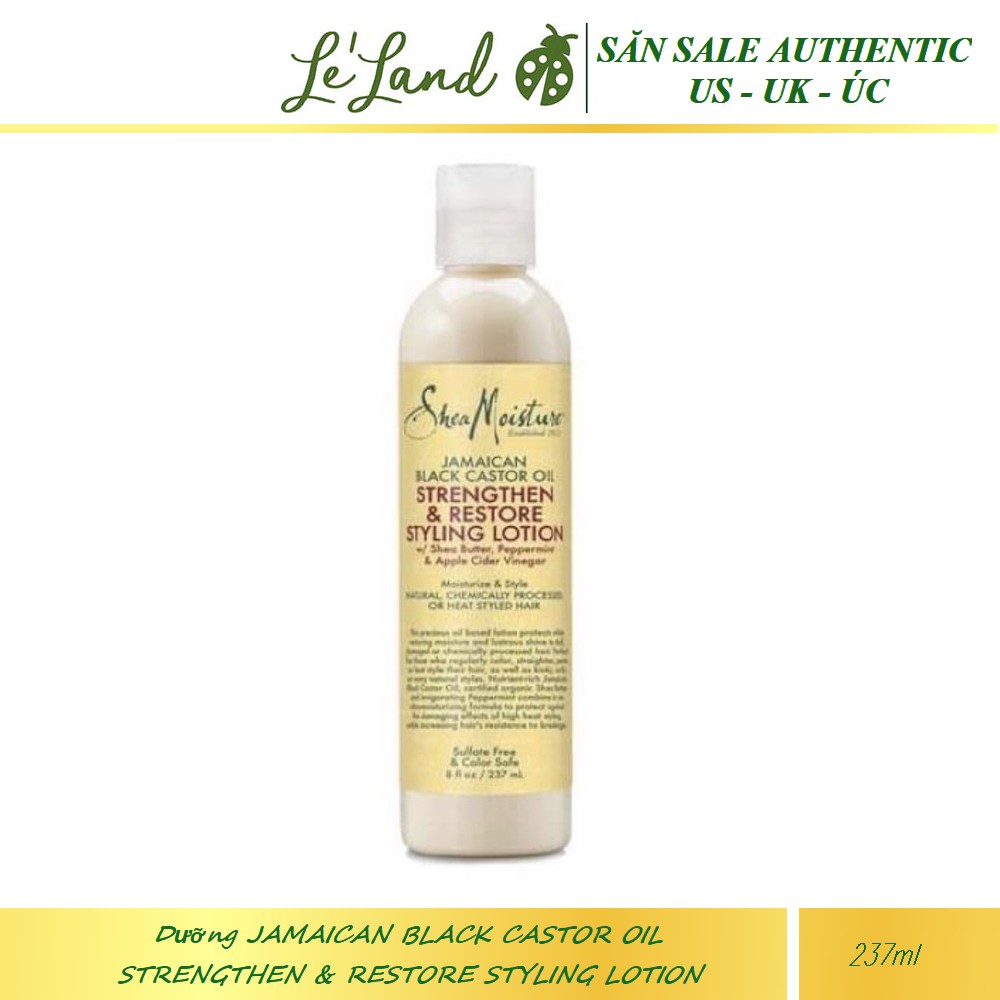 Bill Us- Dưỡng Shea Moisture JAMAICAN BLACK CASTOR OIL STRENGTHEN & RESTORE STYLING LOTION SheaMoisture