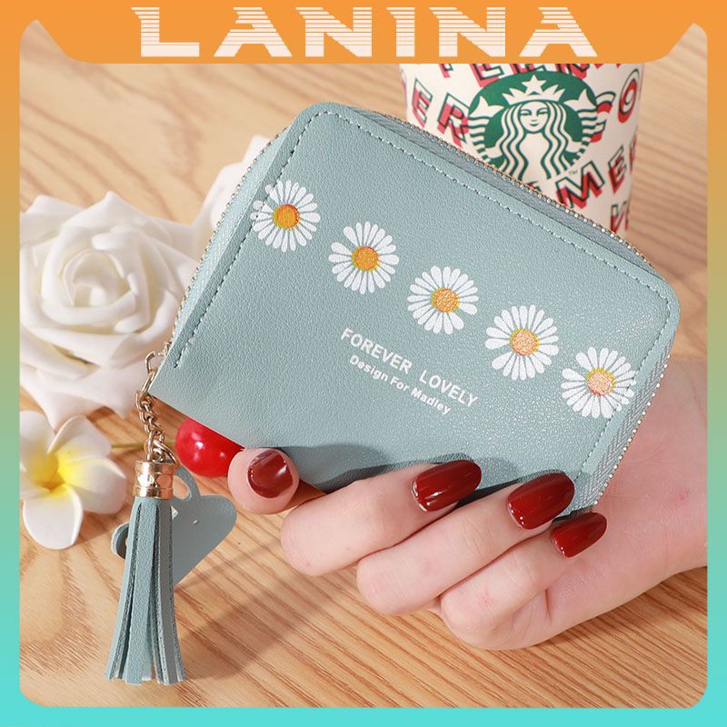 Ví nữ hoa cúc cầm tay mini ngắn cute nhỏ gọn bỏ túi thời trang giá rẻ NG13