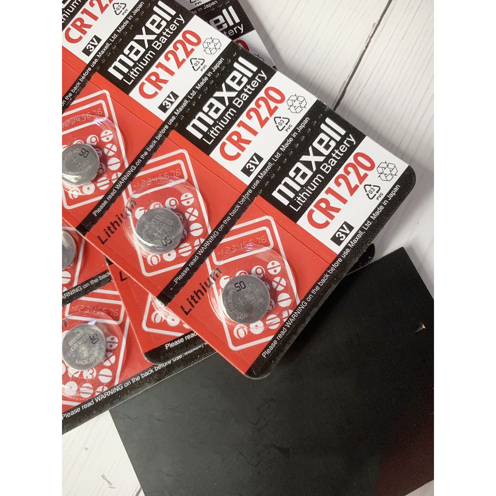 1 Vỉ Pin Maxell CR1220 1220 Lithium Chính Hãng Japan