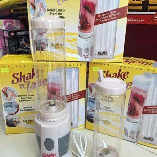 [BÁN CHẠY]  máy xay - Máy xay sinh tố cầm tay Shake Take 2 cốc Trắng - MXS