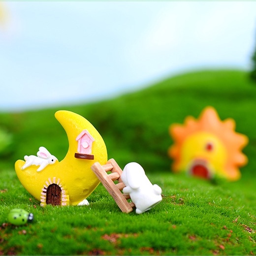 Đồ chơi Mô Hình ngôi sao, mặt trăng, đám mây, mặt trời đồ chơi trưng bày trang trí bể cá trang trí chậu cảnh