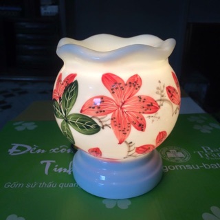 Đèn Xông Tinh Dầu Bát Tràng Cỡ To Cao 15cm