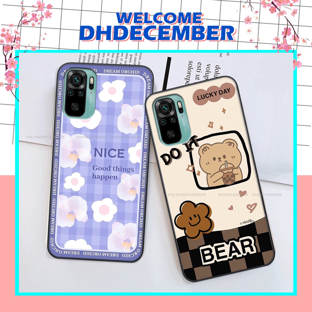 Ốp lưng Xiaomi REDMI NOTE 10 in hình gấu K@ws, gấu nâu, dor@emon RẺ- ĐẸP- BỀN