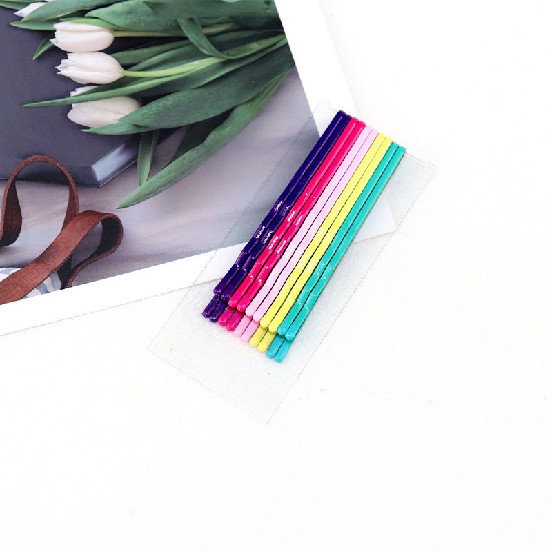 Set kẹp cầu vồng 10 cây - UniLabel