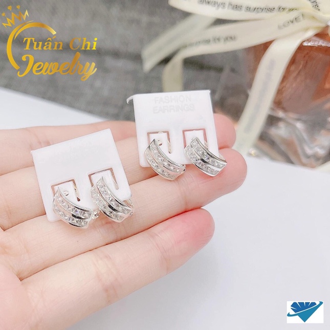 Khuyên Tai Nữ Bạc Ta Kiểu Dáng Bấm Tròn Đơn Giản, Phù Hợp Mọi Lứa Tuổi, Bông Tai Trẻ Em