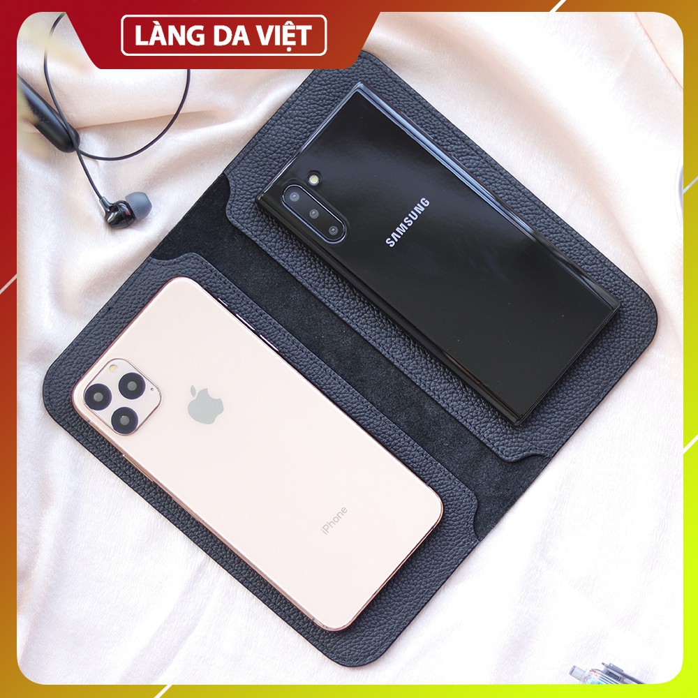 Bóp dài da bò ITALY- Ví unisex dài chính hãng Làng Da Việt