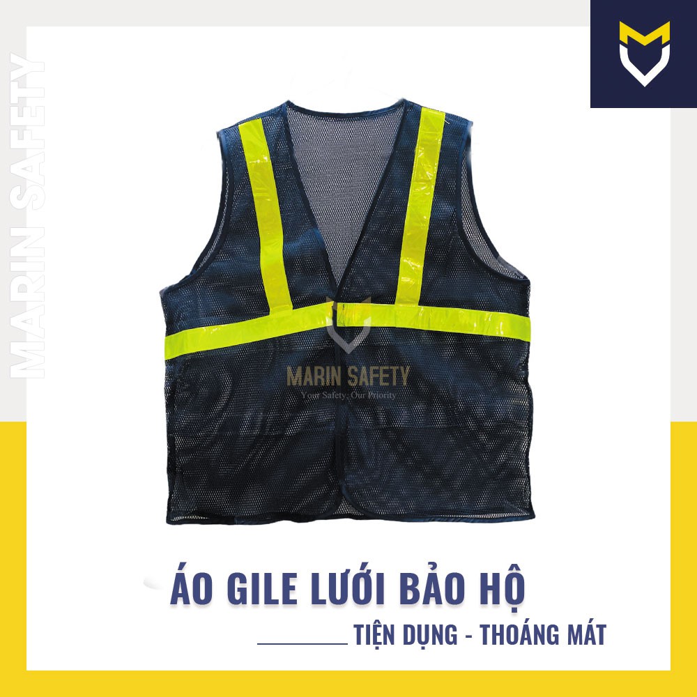 Áo gile phản quang lưới nhiều màu