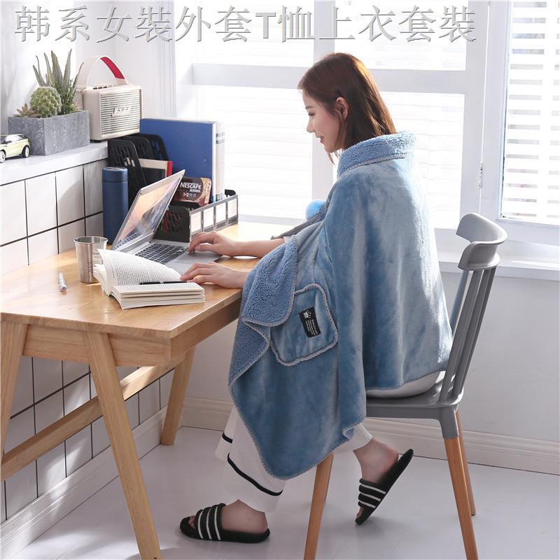 Áo Choàng Vải Flannel Dày Thời Trang Mùa Đông Ấm Áp