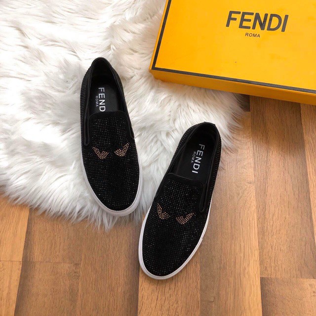 Giày lười nam thời trang đính đá mặt vàng FDD trẻ trung cá tính