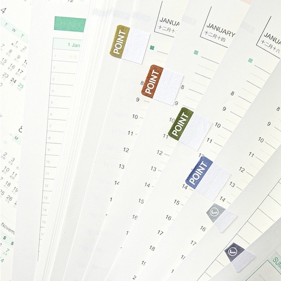 Bộ 8 Giấy Dán Ghi Chú Hai Mặt Màu Macaron Phong Cách Retro