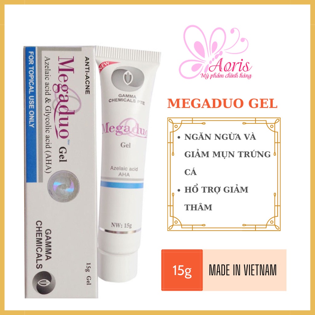 Megaduo Gel giúp ngừa mụn giảm thâm mờ sẹo 15g