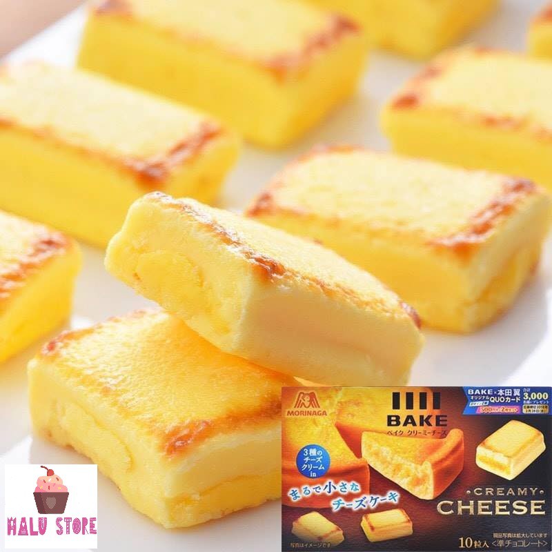 [DATE 09/2022] Bánh phô mai nướng Cheese Bake Morinaga Nhật Bản hộp 45g