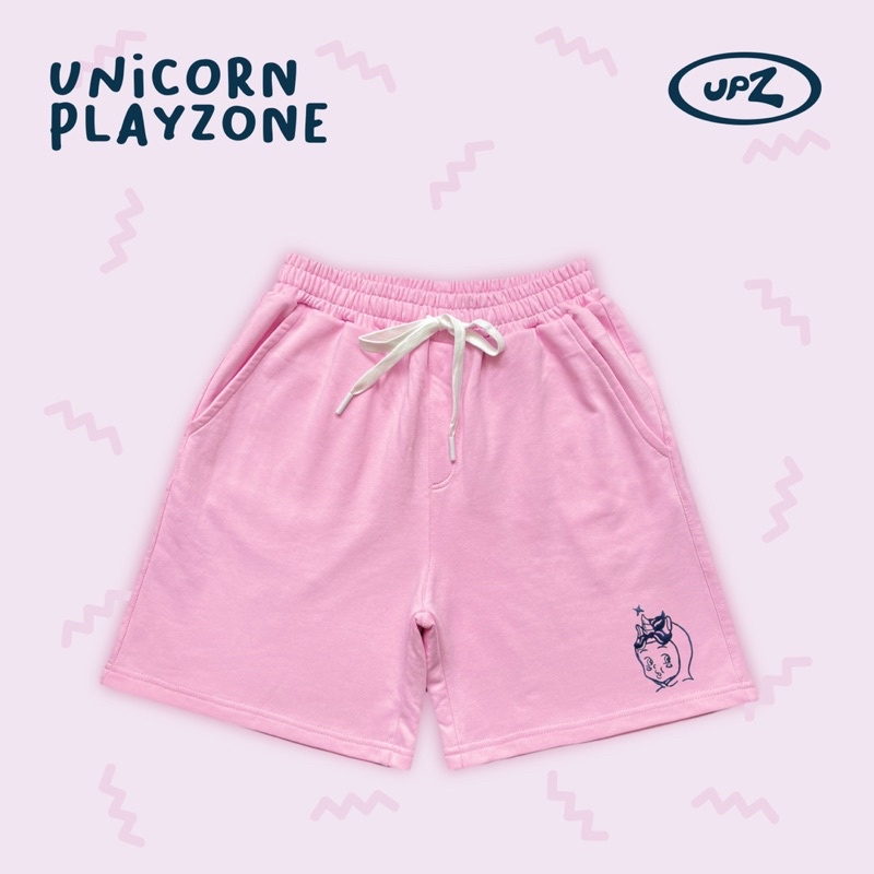 UPZ Quần Shorts Thun Thêu Unicorn Babe