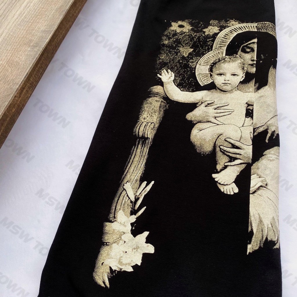 Áo thun tay lỡ hình Thiên Chúa, áo phông cotton nam nữ unisex, MSW Town | BigBuy360 - bigbuy360.vn