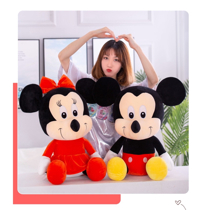 Thú Nhồi Bông Hình Chuột Mickey Hoạt Hình 40CM