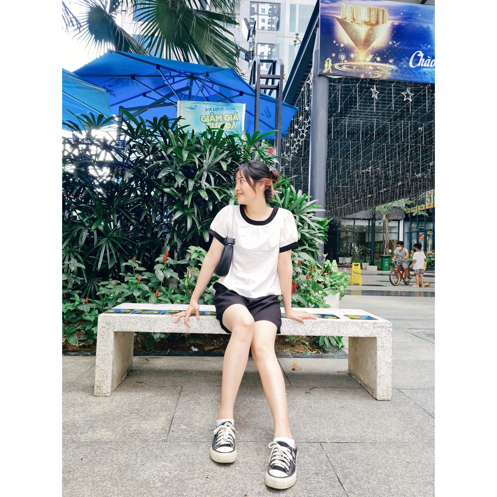 Bộ đũi, set đũi viền basic tay phồng cho nữ freesize nhẹ nhàng sang trọng b03