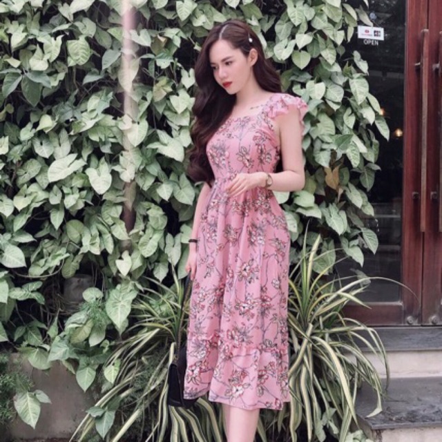 VÁY VOAN LỤA HOA ĐUÔI CÁ DÁNG MAXY ( ảnh tự chụp- có video quay) | BigBuy360 - bigbuy360.vn