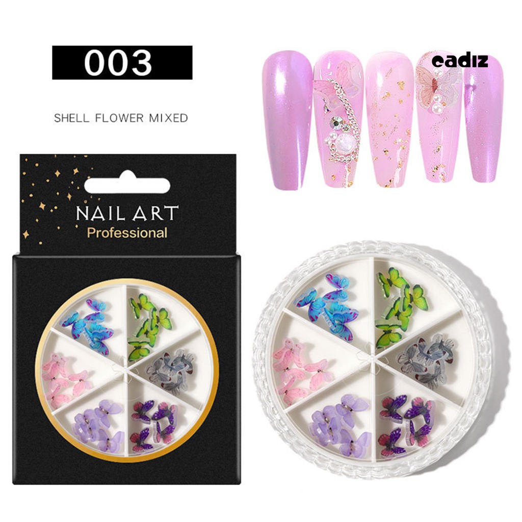 [Hàng mới về] Set 6 Hộp Chi Tiết Trang Trí Móng Tay Nghệ Thuật